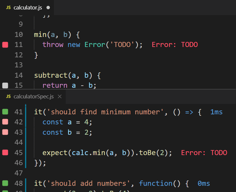 Inline Error Reporting