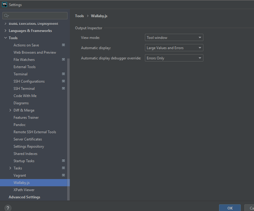 IntelliJ platform Output Inspector Settings